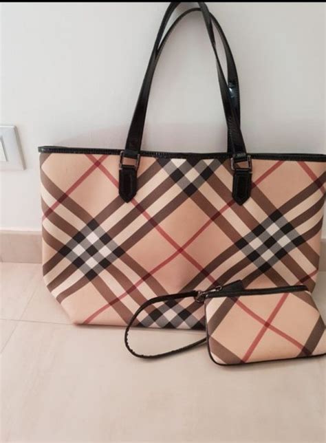 shopper in nylon e pelle fantasia burberry|Originale Burberry Borsa Shopper In Nylon Fantasia .